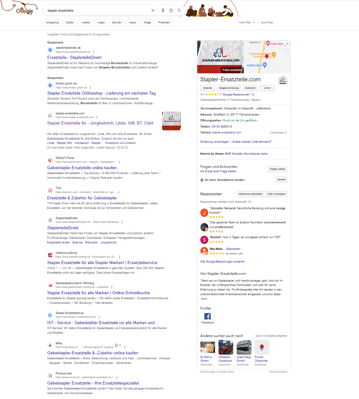 Google SERP Übersicht